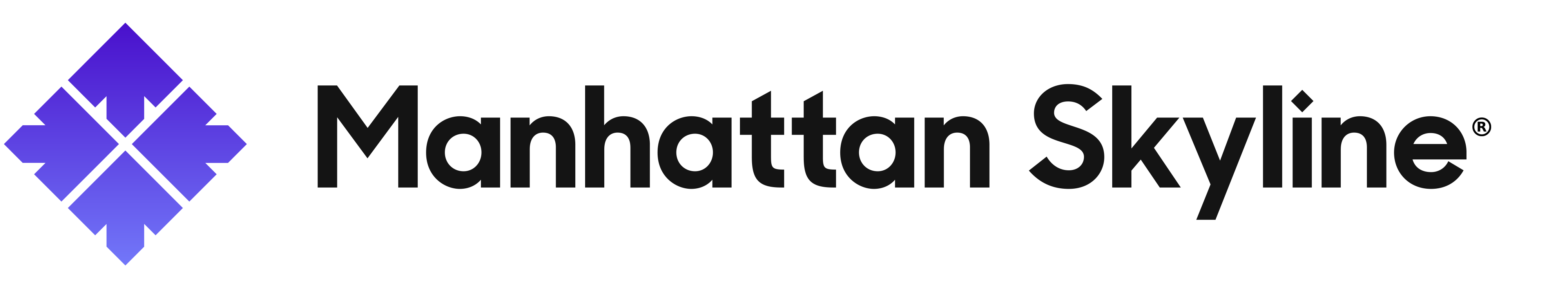 Manhattan Skyline Logo Black