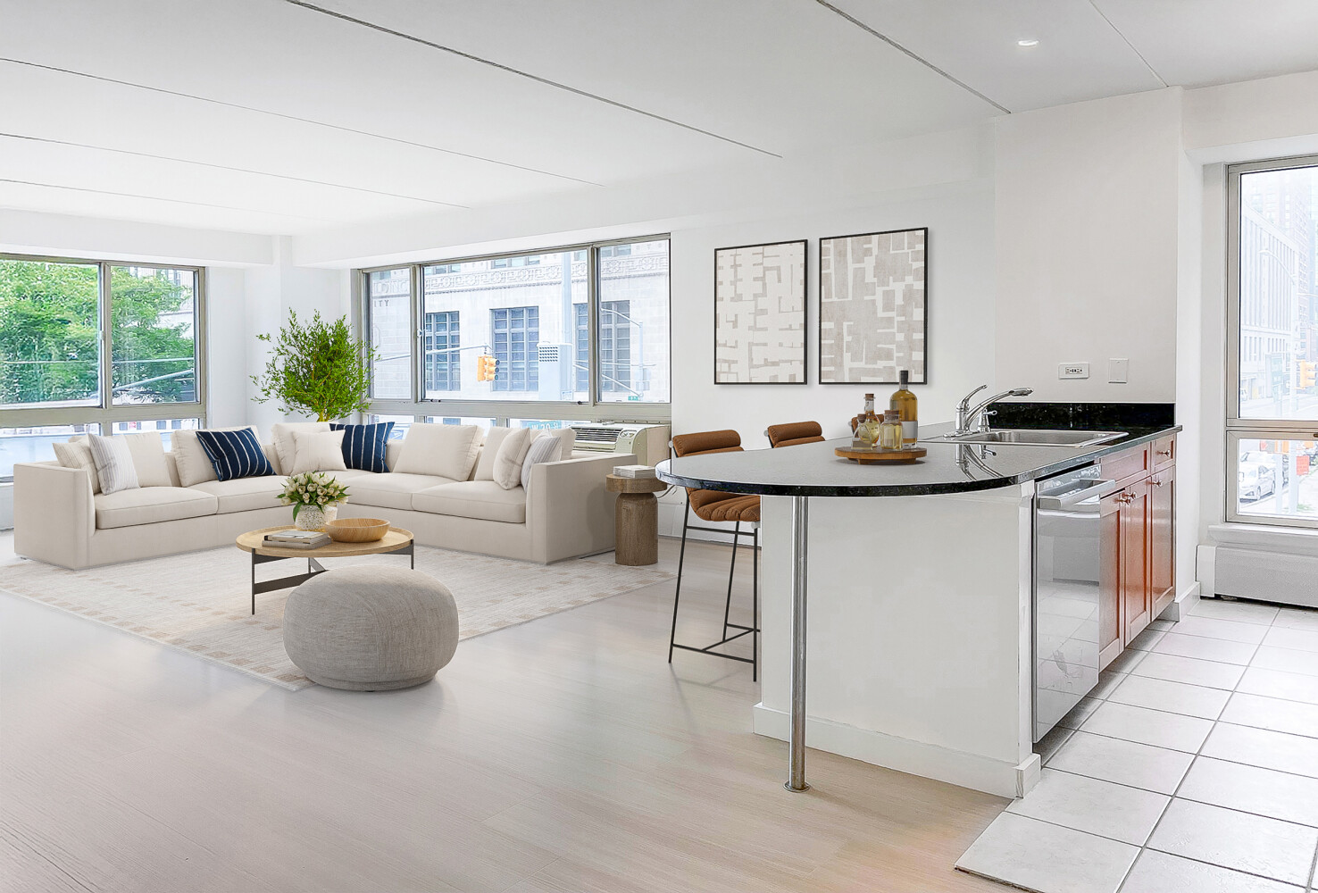 Chelsea Place E Line Living Room Staged - 2E